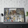 93855-104.jpg Winter Snow Whimsical Landscape Art Framed Poster