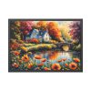 93855-117.jpg Riverside Cottage Framed Poster