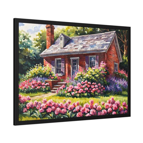 93855-130.jpg Cottage Garden Pink Flowers Framed Poster