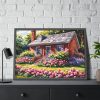 93855-132.jpg Cottage Garden Pink Flowers Framed Poster