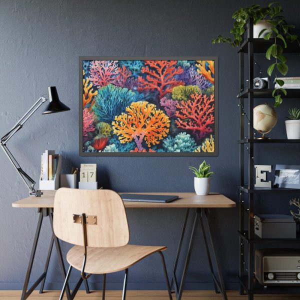 Coral Illustration Framed Poster