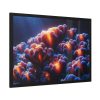 Vibrant and Dynamic Texture of Marine Corals Framed Poster