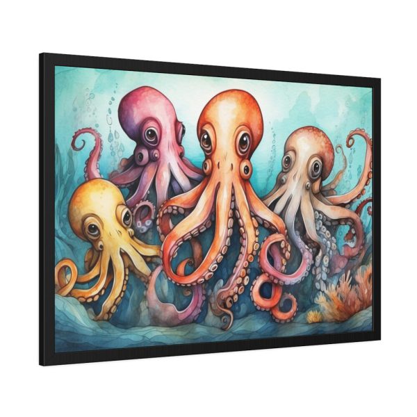 93855-194.jpg Cute Art Of Cartoon Octopuses Framed Poster