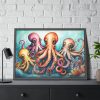 93855-196.jpg Cute Art Of Cartoon Octopuses Framed Poster