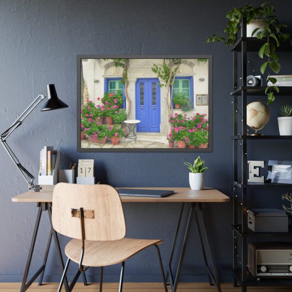 93855-219.jpg Entryway to a Restaurant Framed Poster