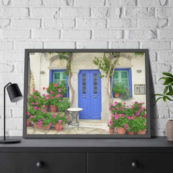 93855-220.jpg Entryway to a Restaurant Framed Poster