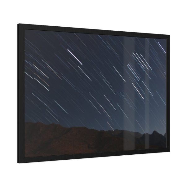 93855-246.jpg Beautiful Meteor Shower Framed Poster