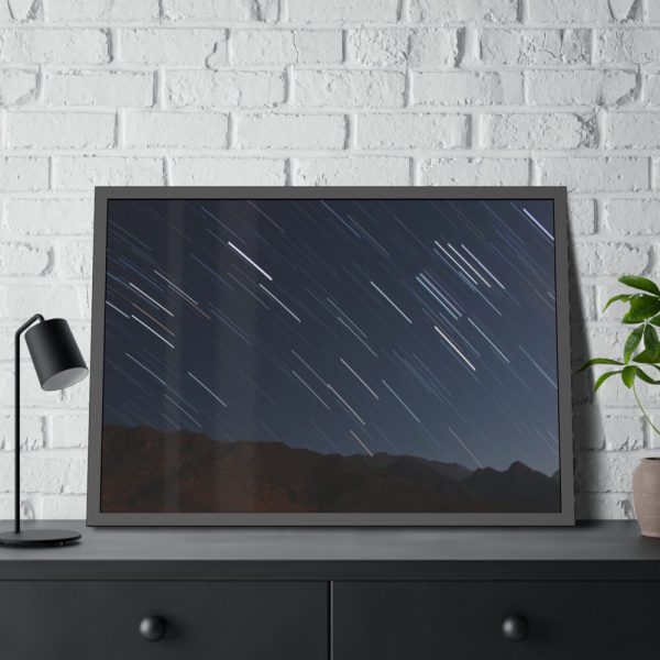 93855-248.jpg Beautiful Meteor Shower Framed Poster