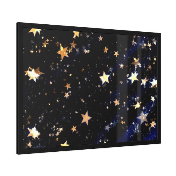 93855-258.jpg Yellow Stars Framed Poster