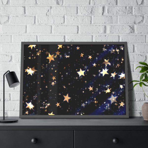 93855-260.jpg Yellow Stars Framed Poster