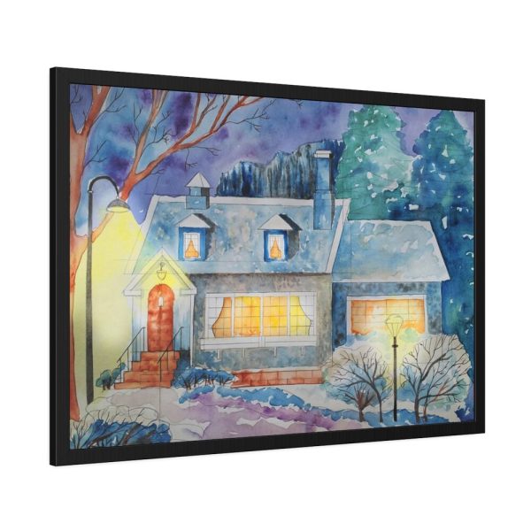 93855-29.jpg Cottage In Winter Framed Poster