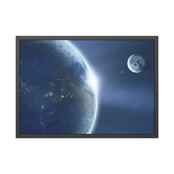 93855-305.jpg Earth Moon Ache Sunrise Framed Poster