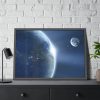 93855-308.jpg Earth Moon Ache Sunrise Framed Poster