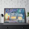93855-31.jpg Cottage In Winter Framed Poster