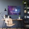 93855-315.jpg Moon Cosmos Stars Sky Framed Poster