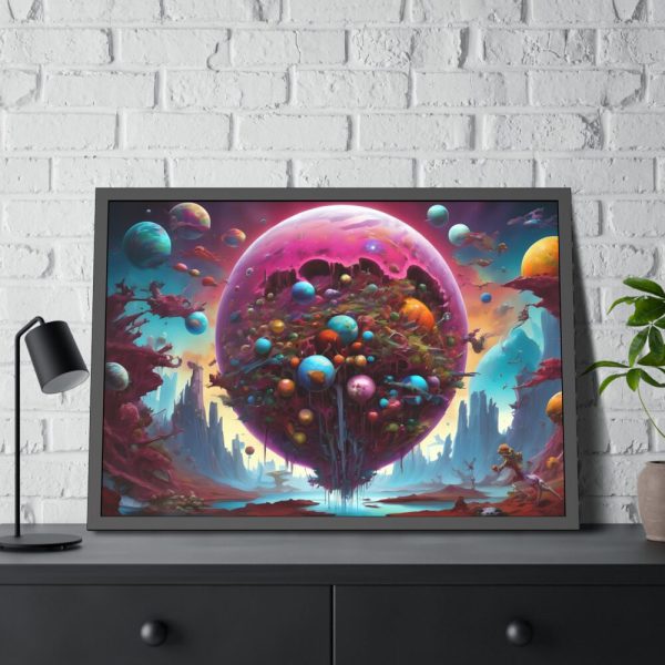 93855-328.jpg Planet Surreal World Fantasy Framed Poster