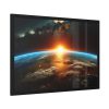 Beauty of Celestial Sunrise Over Earth Framed Poster