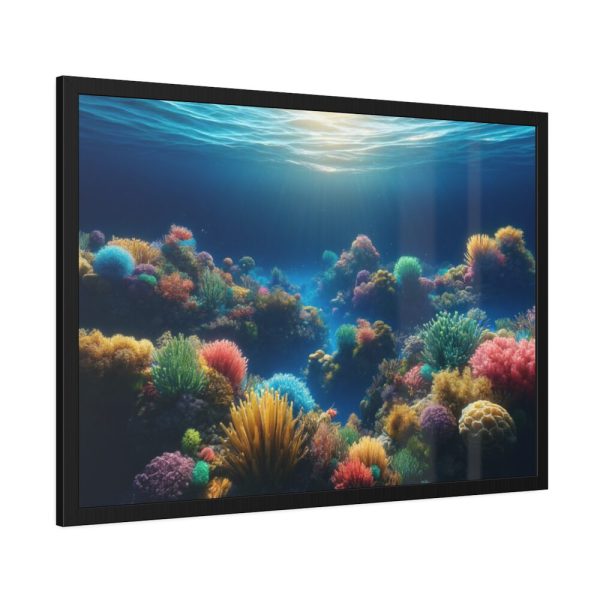 93855-49.jpg Colorful Coral in the Deep Blue Ocean Framed Poster