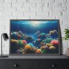 93855-51.jpg Colorful Coral in the Deep Blue Ocean Framed Poster