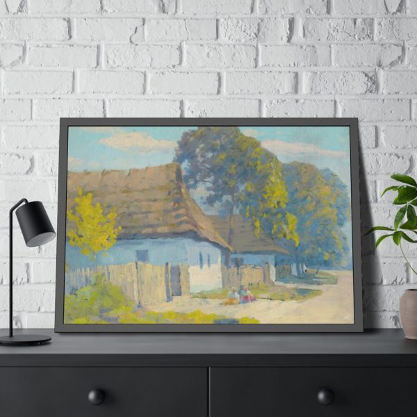93855-79.jpg Village Motif by Lajos Csordák Framed Poster
