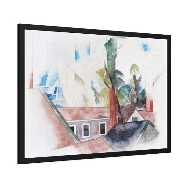 Rooftops and Trees by Charles Demuth Framed Poster