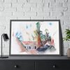 Rooftops and Trees by Charles Demuth Framed Poster