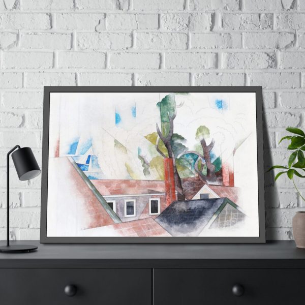 Rooftops and Trees by Charles Demuth Framed Poster