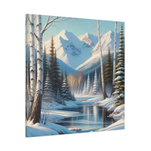 Winter Landscape in Alaska Standard Canvas