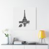 Vintage European Style Eiffel Tower Standard Canvas
