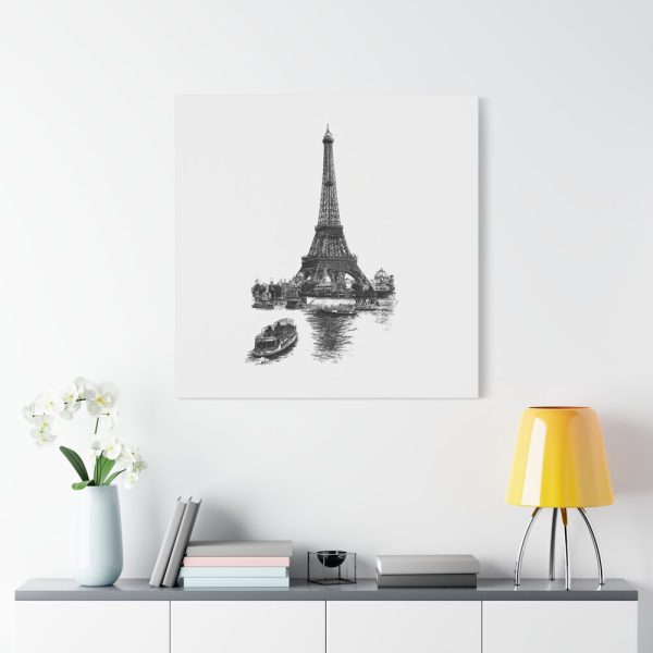 Vintage European Style Eiffel Tower Standard Canvas