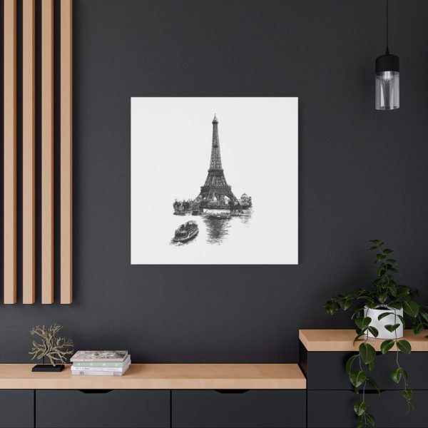 Vintage European Style Eiffel Tower Standard Canvas
