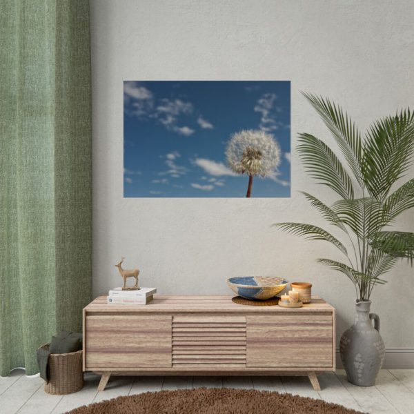 101875-133.jpg Dandelion and Blue Sky Poster