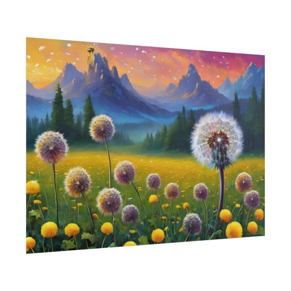 101875-187.jpg Landscape Flower Meadow Dandelions Poster