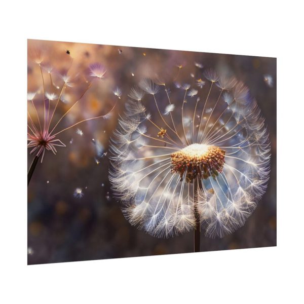 101875-197.jpg Dandelion Seeds Flower Head in Close Up Poster