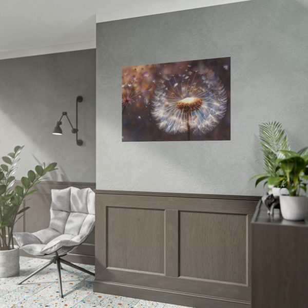 101875-199.jpg Dandelion Seeds Flower Head in Close Up Poster
