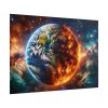 101875-2.jpg Planet's Fiery Destruction and Serene Beauty of Life Poster