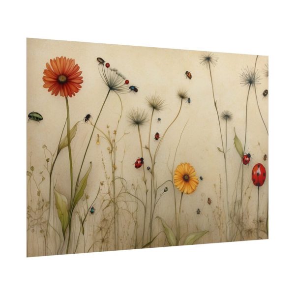Dandelion With Ladybug Poster