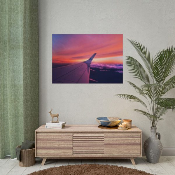 101875-258.jpg Red Purple Sky, View From the Plane Poster