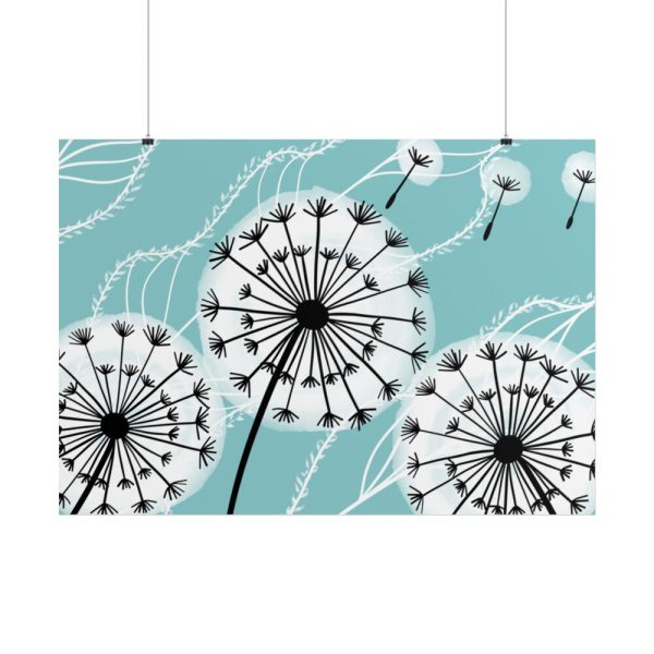101875-276.jpg Fluffy Dandelion Illustration Poster