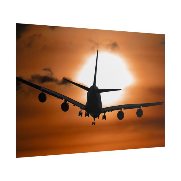 101875-322.jpg Airplane During Golden Hour Poster