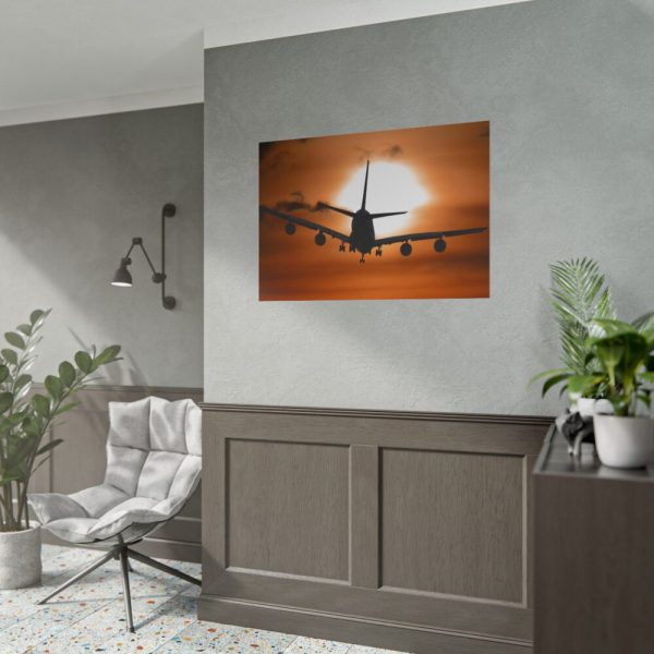 101875-324.jpg Airplane During Golden Hour Poster
