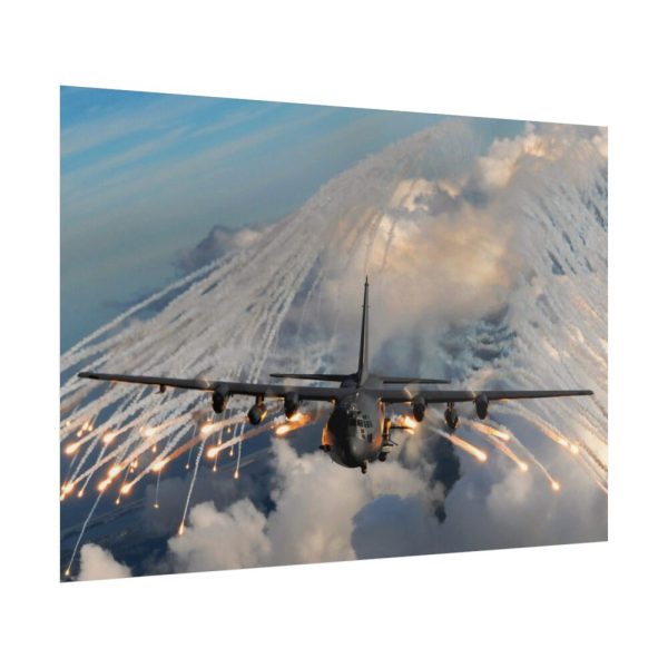 101875-347.jpg Military Aircraft Flares Drop Poster