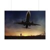 101875-366.jpg Man With Airplaine in Landscape Poster