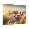 101875-377.jpg Airplane Flying Above Mountains Poster