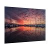 101875-532.jpg View of Pier With Boats at Sunset Poster