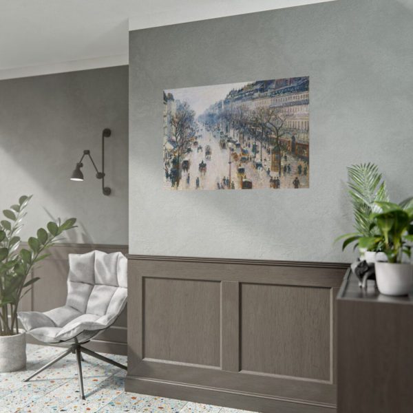 The Boulevard Montmartre on a Winter Morning Poster