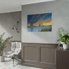 Wind Turbine in Sunset Poster