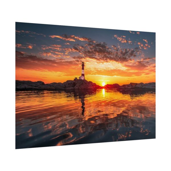 Lighthouse With a Sunset View Poster