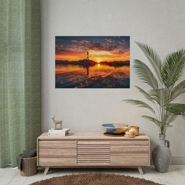 Lighthouse With a Sunset View Poster