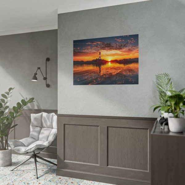 Lighthouse With a Sunset View Poster